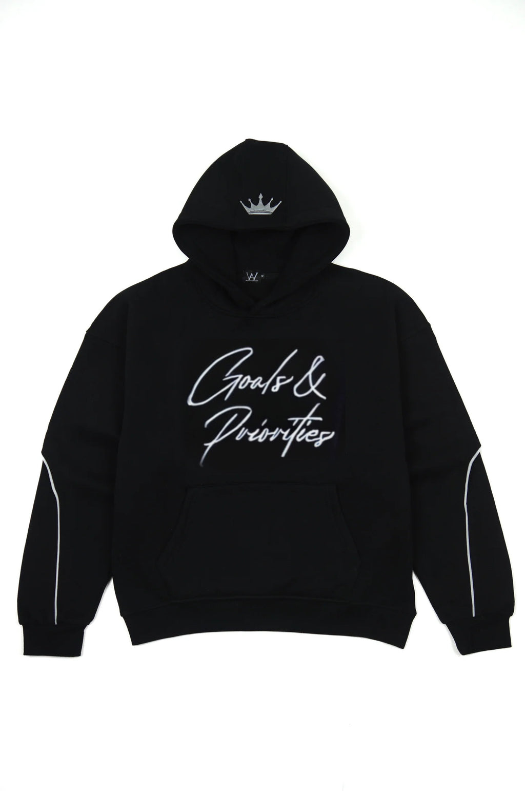 Black × Grey Hoodie – Premium Fleece