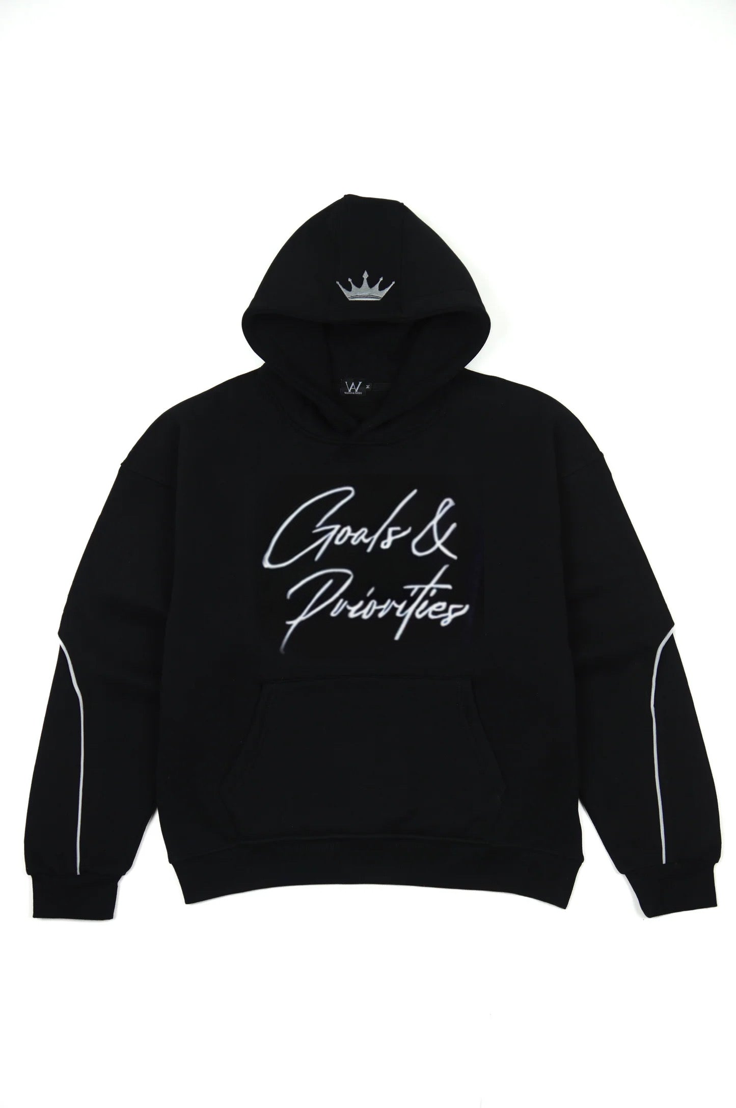 Black × Grey Hoodie – Premium Fleece